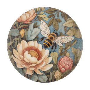 Schöne Gartenbäume mit Protea-Blume Schneidebrett