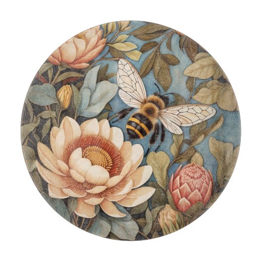 Schöne Gartenbäume mit Protea-Blume Schneidebrett (Vorderseite)