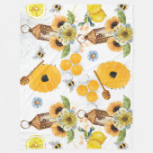 Schöne Gartenbeere Sonnenblume Fleecedecke (Vorderseite)