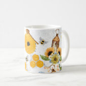 Schöne Gartenbeere Sonnenblume Kaffeetasse (VorderseiteRechts)