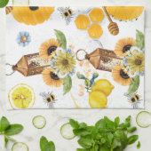 Schöne Gartenbeere Sonnenblumenmuster Geschirrtuch (Gefaltet)