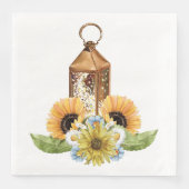 Schöne Gartenbeere Sonnenblumenmuster Serviette (Vorderseite)