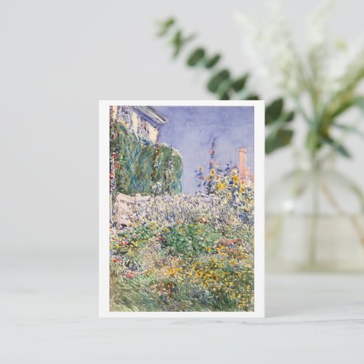 Schöne Gartenmalerei Postkarte (Stehend Vorderseite)