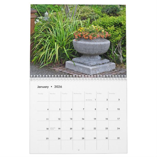Schöne Gartenpflanzen Kalender (Jan 2026)