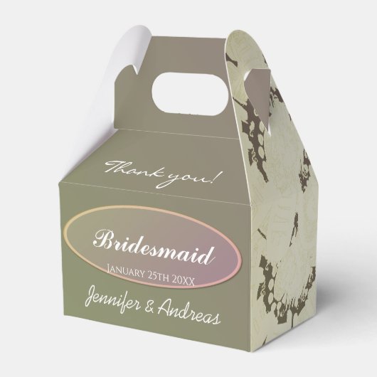 Schöne Gastgeschenk Hochzeit Geschenkschachtel (Rückseite)