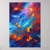 Schöne Gaswolke im Weltraum | AI Art Poster (Vorne)