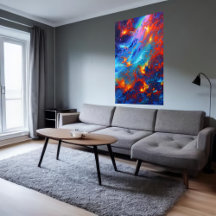 Schöne Gaswolke im Weltraum | AI Art Poster