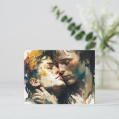 Schöne Gay-Liebe Postkarte (Stehend Vorderseite)