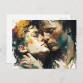 Schöne Gay-Liebe Postkarte (Vorne/Hinten)