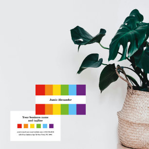 Schöne Gay Rainbow Minimal LGBT Business Card Visitenkarte