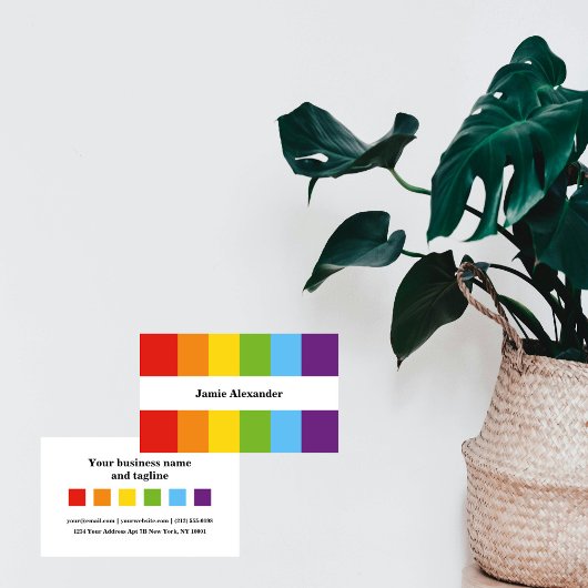 Schöne Gay Rainbow Minimal LGBT Business Card Visitenkarte