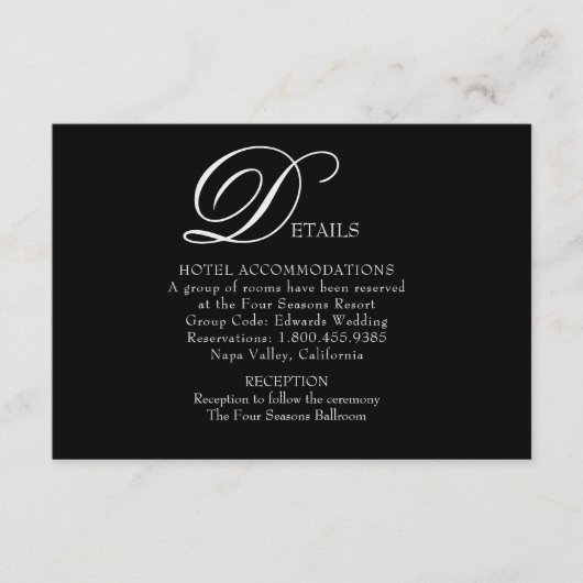 Schöne, Geblüht Hochzeitskarte Begleitkarte (Vorderseite)