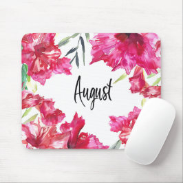 Schöne Geburtsmonat Blume/August Mousepad