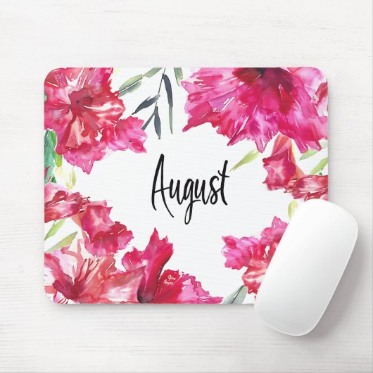 Schöne Geburtsmonat Blume/August Mousepad (Mit Mouse)