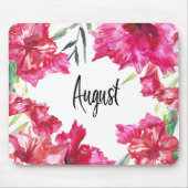 Schöne Geburtsmonat Blume/August Mousepad (Vorne)