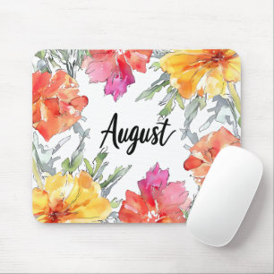 Schöne Geburtsmonat Blume/August Mousepad