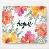 Schöne Geburtsmonat Blume/August Mousepad (Vorne)