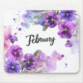 Schöne Geburtsmonat-Blume/Februar Mousepad (Vorne)