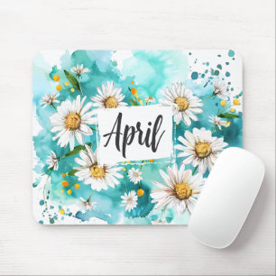Schöne Geburtsmonate Blume/April Mousepad