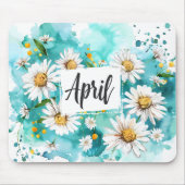 Schöne Geburtsmonate Blume/April Mousepad (Vorne)