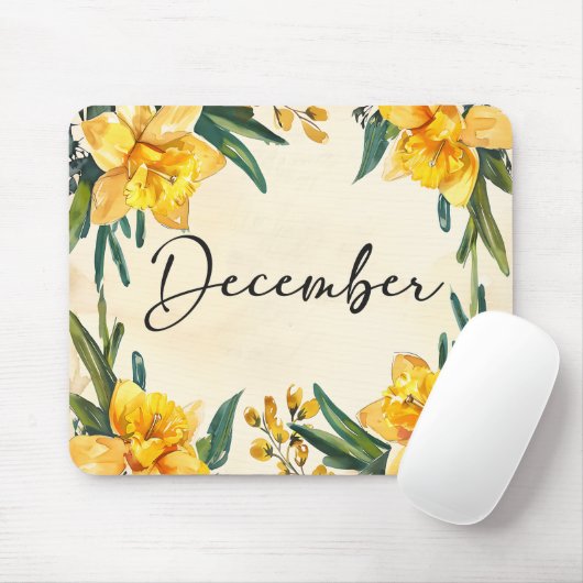 Schöne Geburtsmonate Blume/Dezember Mousepad (Mit Mouse)