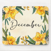 Schöne Geburtsmonate Blume/Dezember Mousepad (Vorne)