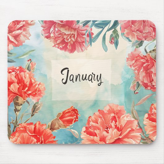 Schöne Geburtsmonate Blume/Januar Mousepad (Vorne)