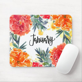 Schöne Geburtsmonate Blume/Januar Mousepad