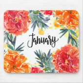 Schöne Geburtsmonate Blume/Januar Mousepad (Vorne)