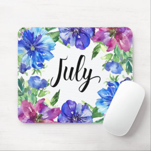 Schöne Geburtsmonate Blume/Juli Mousepad