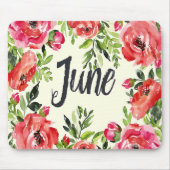 Schöne Geburtsmonate Blume/Juni Mousepad (Vorne)