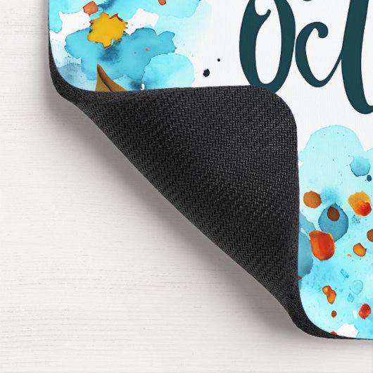 Schöne Geburtsmonate Blume/Oktober Mousepad (Ecke)