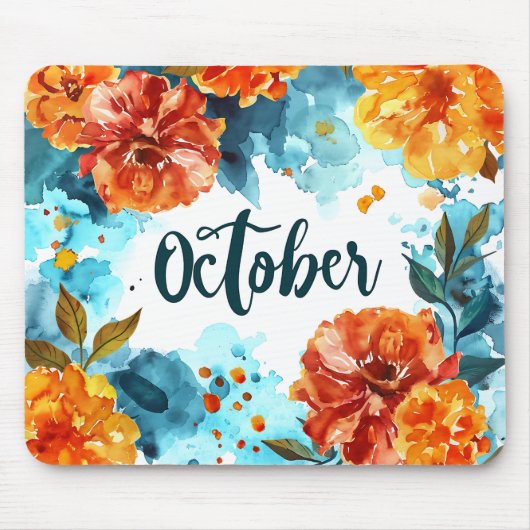 Schöne Geburtsmonate Blume/Oktober Mousepad (Vorne)