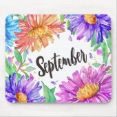 Schöne Geburtsmonate Blume/September Mousepad (Vorne)