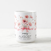Schöne Geburtsmonatsblume/August-Mohn Kaffeetasse (Mittel)