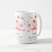 Schöne Geburtsmonatsblume/August-Mohn Kaffeetasse (VorderseiteRechts)