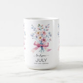 Schöne Geburtsmonatsblume/Juli/ Kaffeetasse (Mittel)
