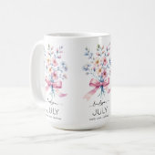 Schöne Geburtsmonatsblume/Juli/ Kaffeetasse (Vorderseite Links)
