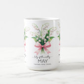 Schöne Geburtsmonatsblume/Maiglöckchen Kaffeetasse (Mittel)