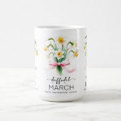 Schöne Geburtsmonatsblume/Narzisse/März Kaffeetasse (Mittel)