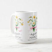 Schöne Geburtsmonatsblume/Narzisse/März Kaffeetasse (Vorderseite Links)