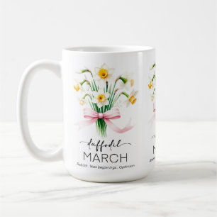 Schöne Geburtsmonatsblume/Narzisse/März Kaffeetasse
