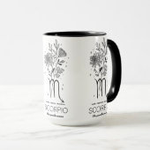 Schöne Geburtsmonatsblume/Sternzeichen/Skorpion Tasse (VorderseiteRechts)