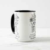 Schöne Geburtsmonatsblume/Sternzeichen/Skorpion Tasse (Vorderseite Links)