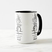 Schöne Geburtsmonatsblume/Sternzeichen/Waage Tasse (VorderseiteRechts)