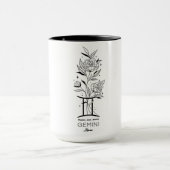 Schöne Geburtsmonatsblume/Sternzeichen/Zwillinge Tasse (Zentrum)