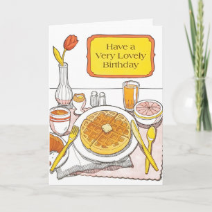 Schöne Geburtstags-Frühstücks-Letterpress-Karte Karte
