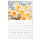 Schöne Geburtstagskalender Blume Kalender (Mär 2027)
