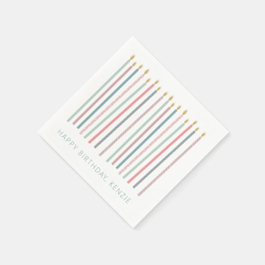 Schöne Geburtstagskandale Serviette (Ecke)