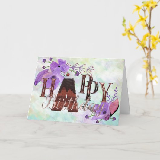 Schöne Geburtstagskarte Karte (Gelbe Blume)